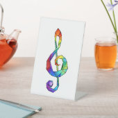 Signe De Table Clé de musique arc-en-ciel (In SItu)