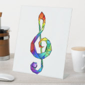 Signe De Table Clé de musique arc-en-ciel (In SItu)