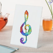 Signe De Table Clé de musique arc-en-ciel (In SItu)