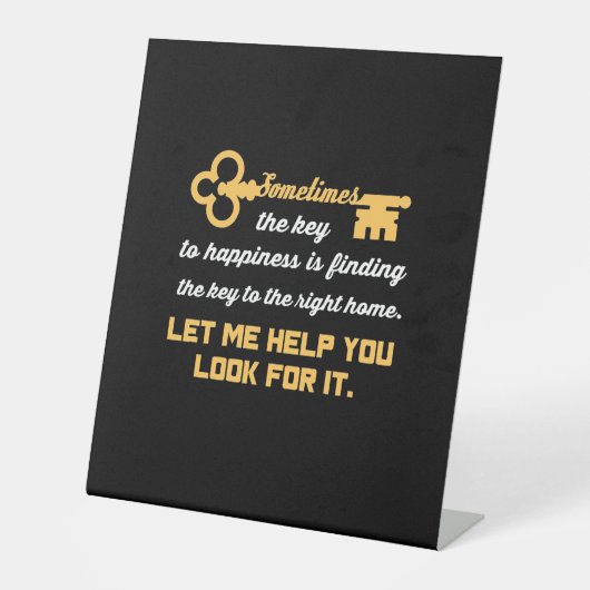 Signe De Table Clé de votre nouvelle maison (Recto)