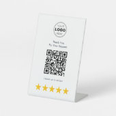 Signe De Table Clean Minimalist Thank You Review QR Code (Recto)