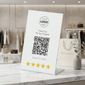 Signe De Table Clean Minimalist Thank You Review QR Code