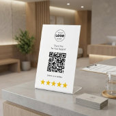 Signe De Table Clean Minimalist Thank You Review QR Code