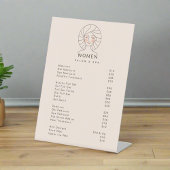 Signe De Table Clean Simple Blush Pink Salon & spa Tarifs