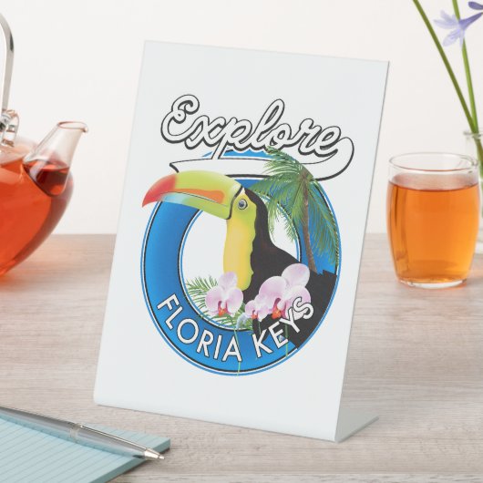 Signe De Table Clés de Floride rétro logo patch (In SItu)