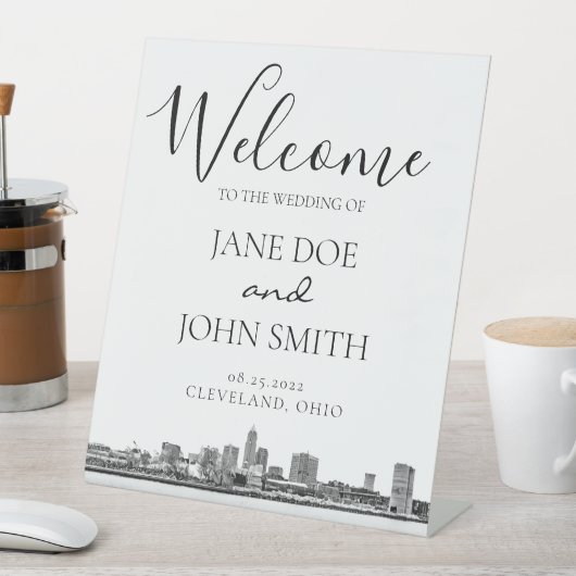 Signe De Table Cleveland Skyline (In SItu)