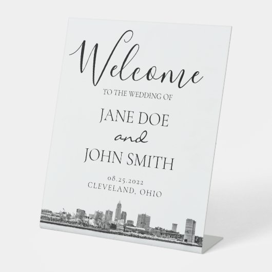 Signe De Table Cleveland Skyline (Recto)