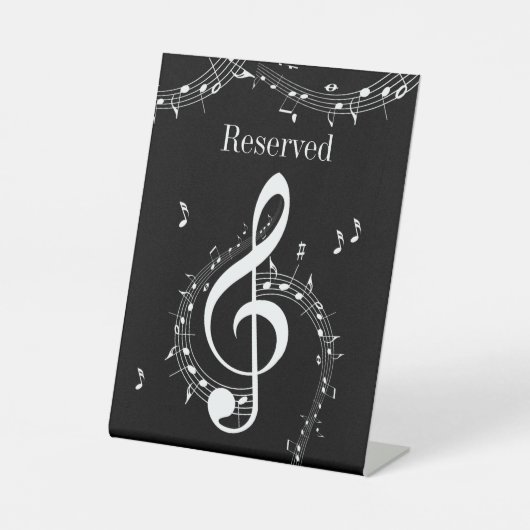 Signe De Table Climacic G Clef Music Black (Recto)