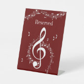 Signe De Table Climacic G Clef Music Rouge (Recto)