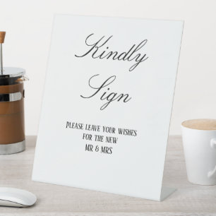 Signe De Table Clligraphie moderne Mariage Livre d'invité