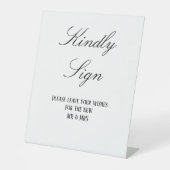 Signe De Table Clligraphie moderne Mariage Livre d'invité (Recto)