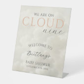 Signe De Table Cloud Nine Clouds Baby Shower Welcome (Recto)
