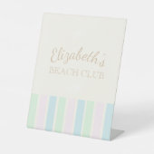 Signe De Table Club de plage anniversaire (Recto)