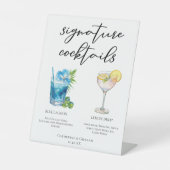Signe De Table Coastal Mariage Signature Cocktails Menu (Recto)