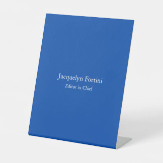 Signe De Table Cobalt Bleu Plaine Élégante Moderne Minimaliste