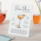 Signe De Table Cocktail Avion en Papier Moderne (In SItu)