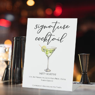 Signe De Table Cocktail Chic Simple Signature Martini Sale