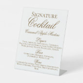Signe De Table Cocktail mariage/Menu Bar (Recto)