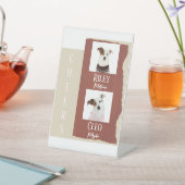 Signe De Table Cocktail signature chien Boire Mariage rouge (In SItu)