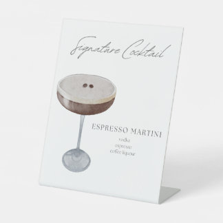 Signe De Table Cocktail signature Espresso Martini