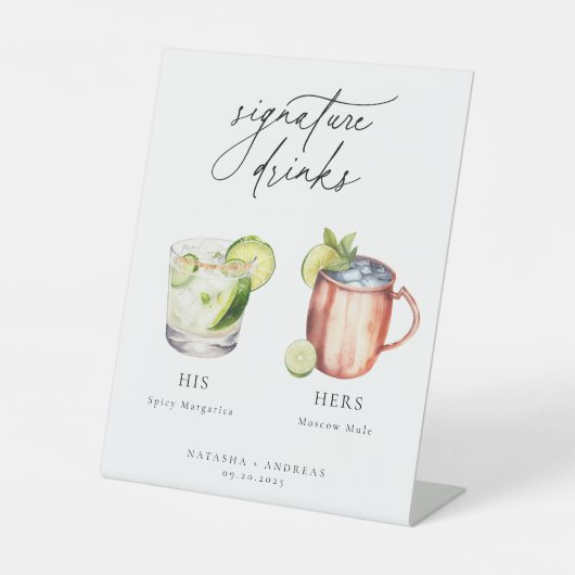 Signe De Table Cocktails contemporains Signature Boissons (Recto)