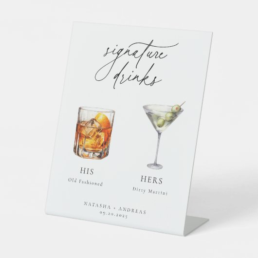 Signe De Table Cocktails contemporains Signature Boissons (Recto)