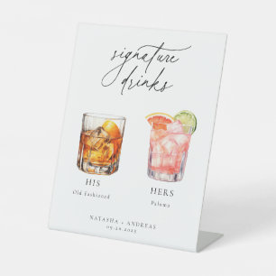 Signe De Table Cocktails contemporains Signature Boissons