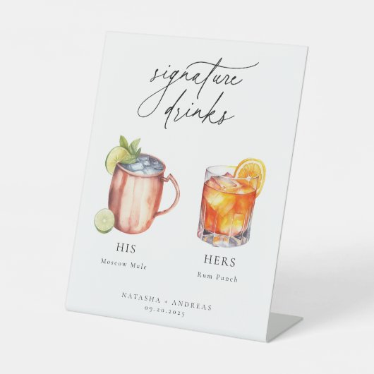 Signe De Table Cocktails contemporains Signature Boissons (Recto)