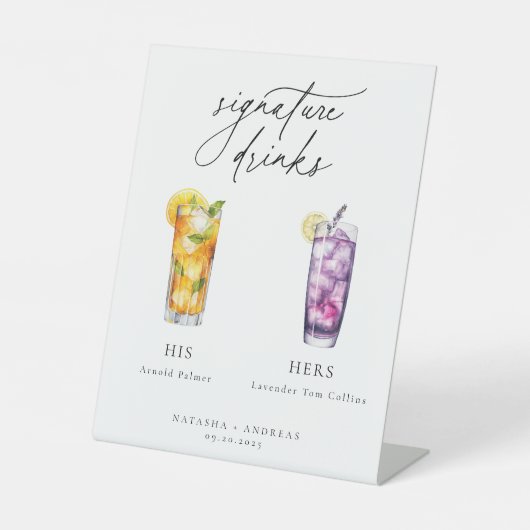 Signe De Table Cocktails contemporains Signature Boissons (Recto)