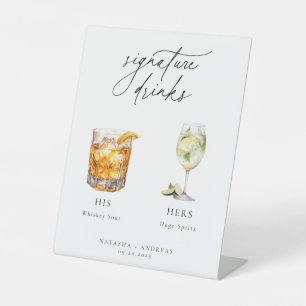 Signe De Table Cocktails contemporains Signature Boissons