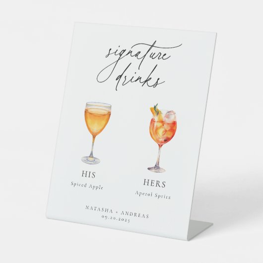 Signe De Table Cocktails contemporains Signature Boissons (Recto)