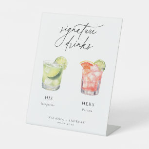 Signe De Table Cocktails contemporains Signature Boissons