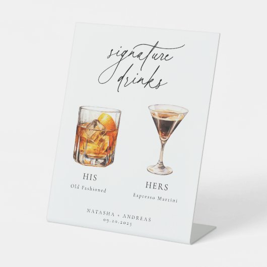 Signe De Table Cocktails contemporains Signature Boissons (Recto)