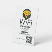 Signe De Table Code de mot de passe WiFi Gold Logo d'entreprise C (Recto)