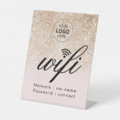 Signe De Table Code de mot de passe WiFi Logo d'entreprise (Recto)