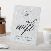 Signe De Table Code de mot de passe WiFi Logo d'entreprise (In SItu)