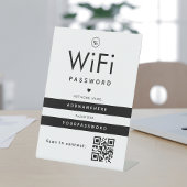 Signe De Table Code de mot de passe WiFi moderne Logo professionn