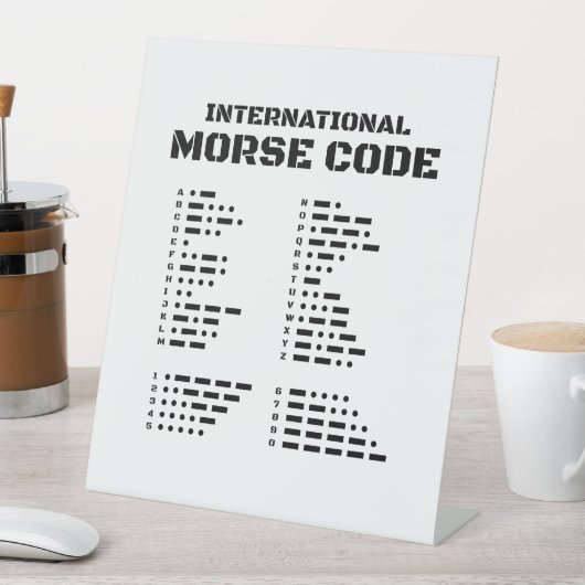 Signe De Table Code Morse International (In SItu)
