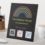 Signe De Table Code Neon Rainbow Social Media Scan (In SItu)