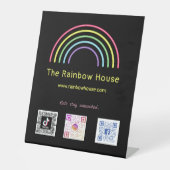 Signe De Table Code Neon Rainbow Social Media Scan (Recto)