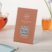 Signe De Table Code QR attaché Terre cuite personnalisée (In SItu)