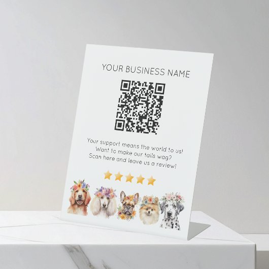 Signe De Table Code QR avis petite entreprise YELP