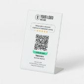 Signe De Table Code QR Avis Tripadvisor Évaluez votre Entreprise (Recto)