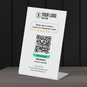 Signe De Table Code QR Avis Tripadvisor Évaluez votre Entreprise