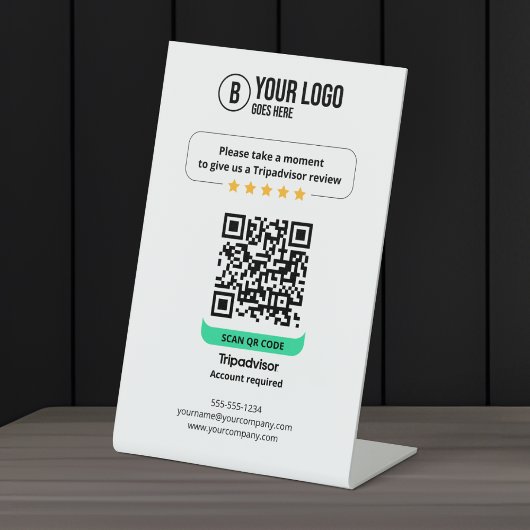Signe De Table Code QR Avis Tripadvisor Évaluez votre Entreprise