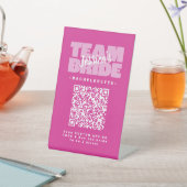 Signe De Table Code QR Bachelorette Acheter une Boisson Équipe Ma (In SItu)