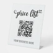Signe De Table Code QR Blanc Moderne Entreprise Signal Pedestal (Recto)