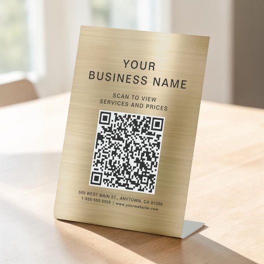 Signe De Table Code QR Business Scan To Connect Or