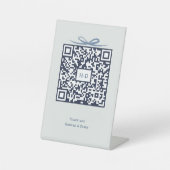 Signe De Table Code QR Cadeau de mariage & Caisse de dons (Recto)