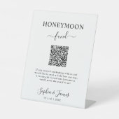 Signe De Table Code QR Cadeau Lune de Miel Imprimable, Mariage (Recto)